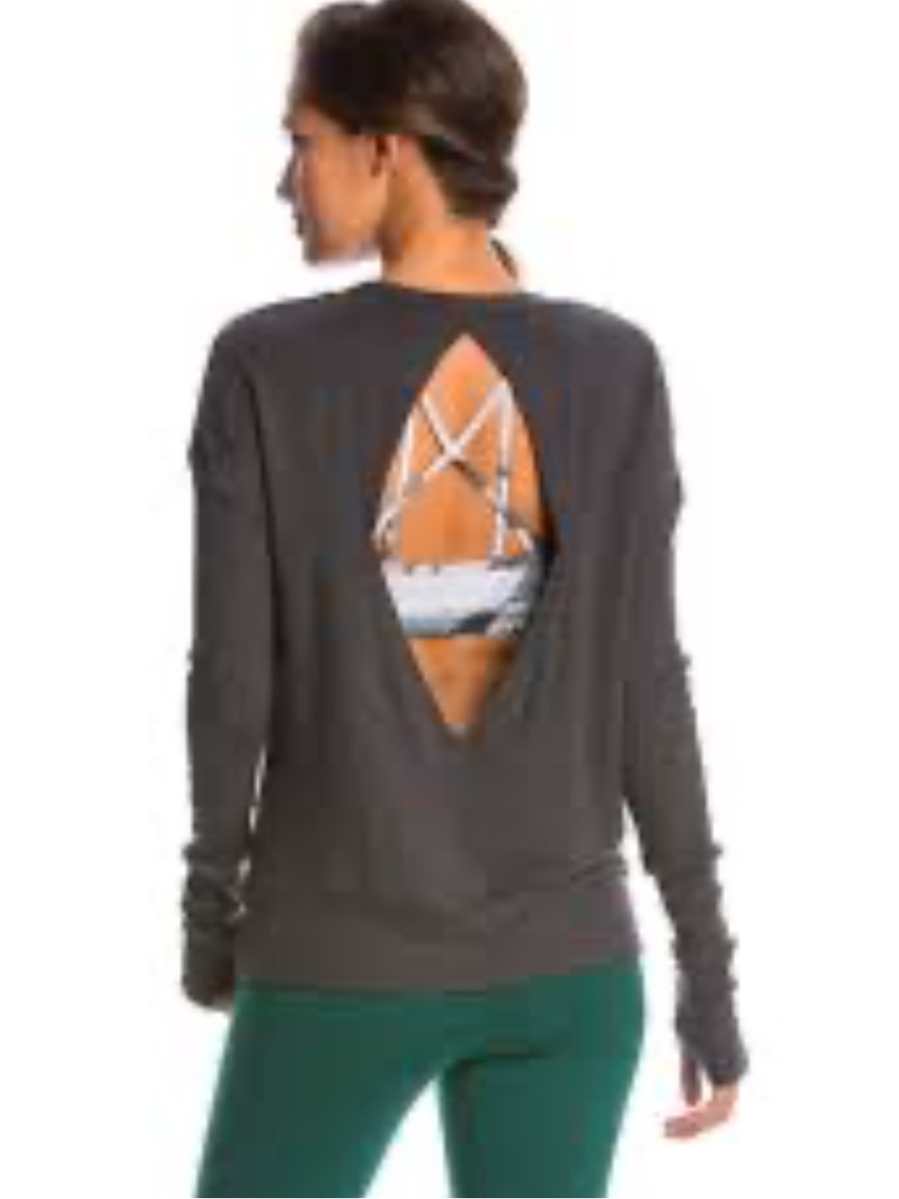 Alo Yoga Intricate long sleeve tee sz large open back